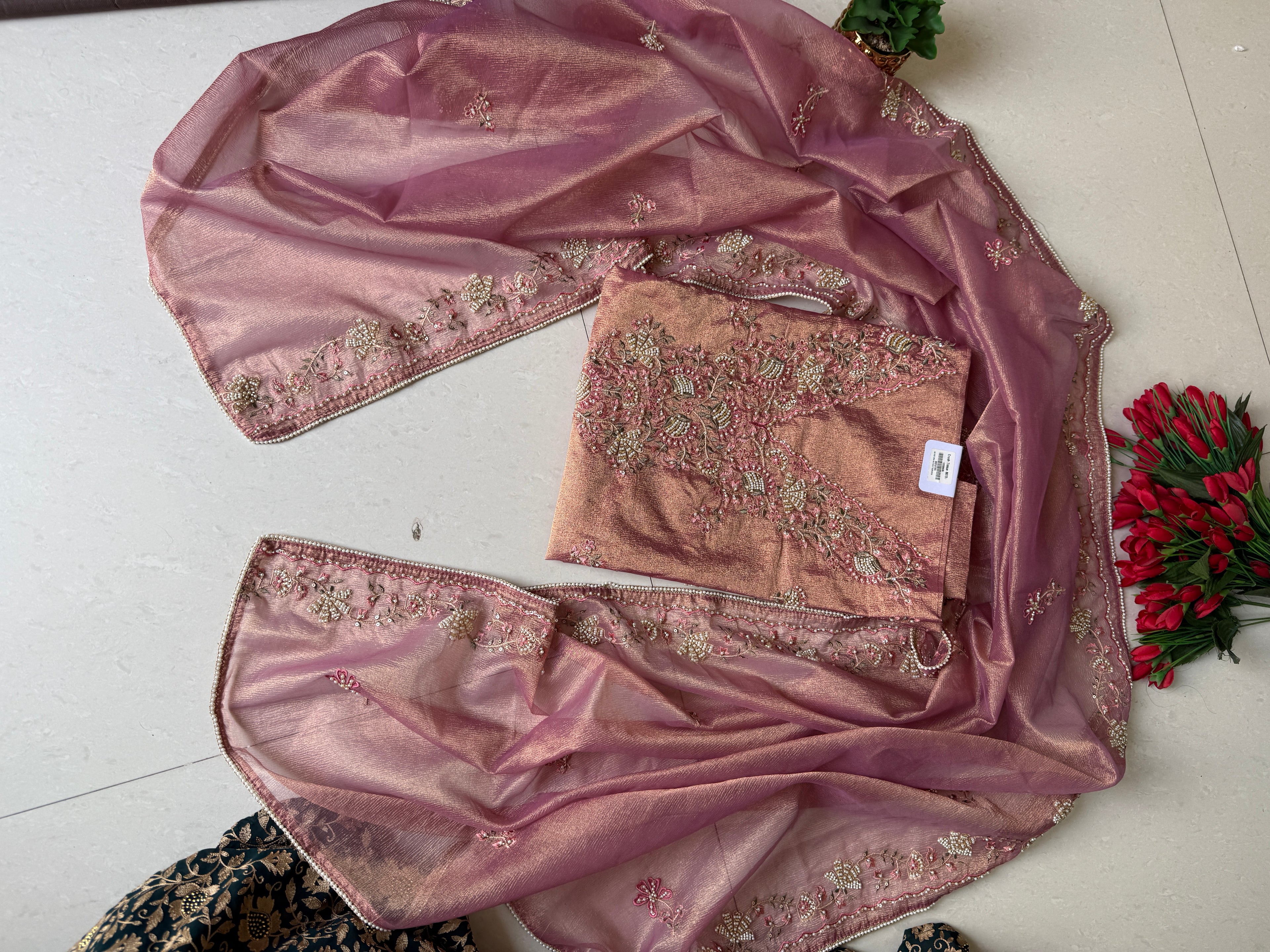 Blush Embroidery Suit